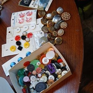 Assorted Colorful Button Vintage Collection